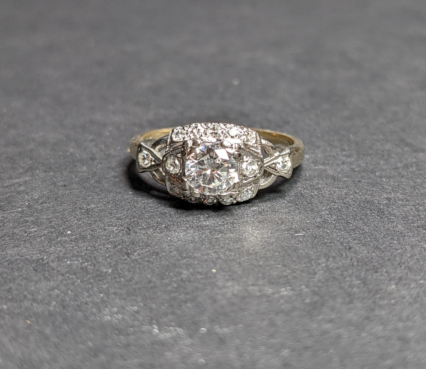 1930's transitional cut diamond ring