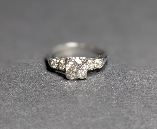 Early 1900's illusion mounting diamond ring