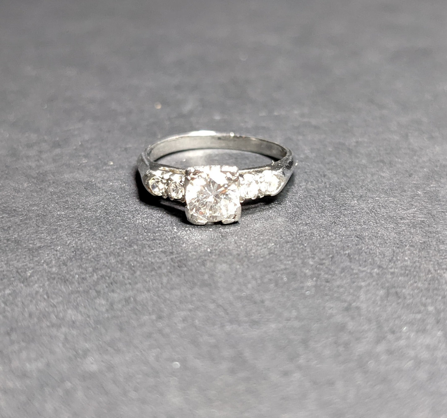 Early 1900's illusion mounting diamond ring