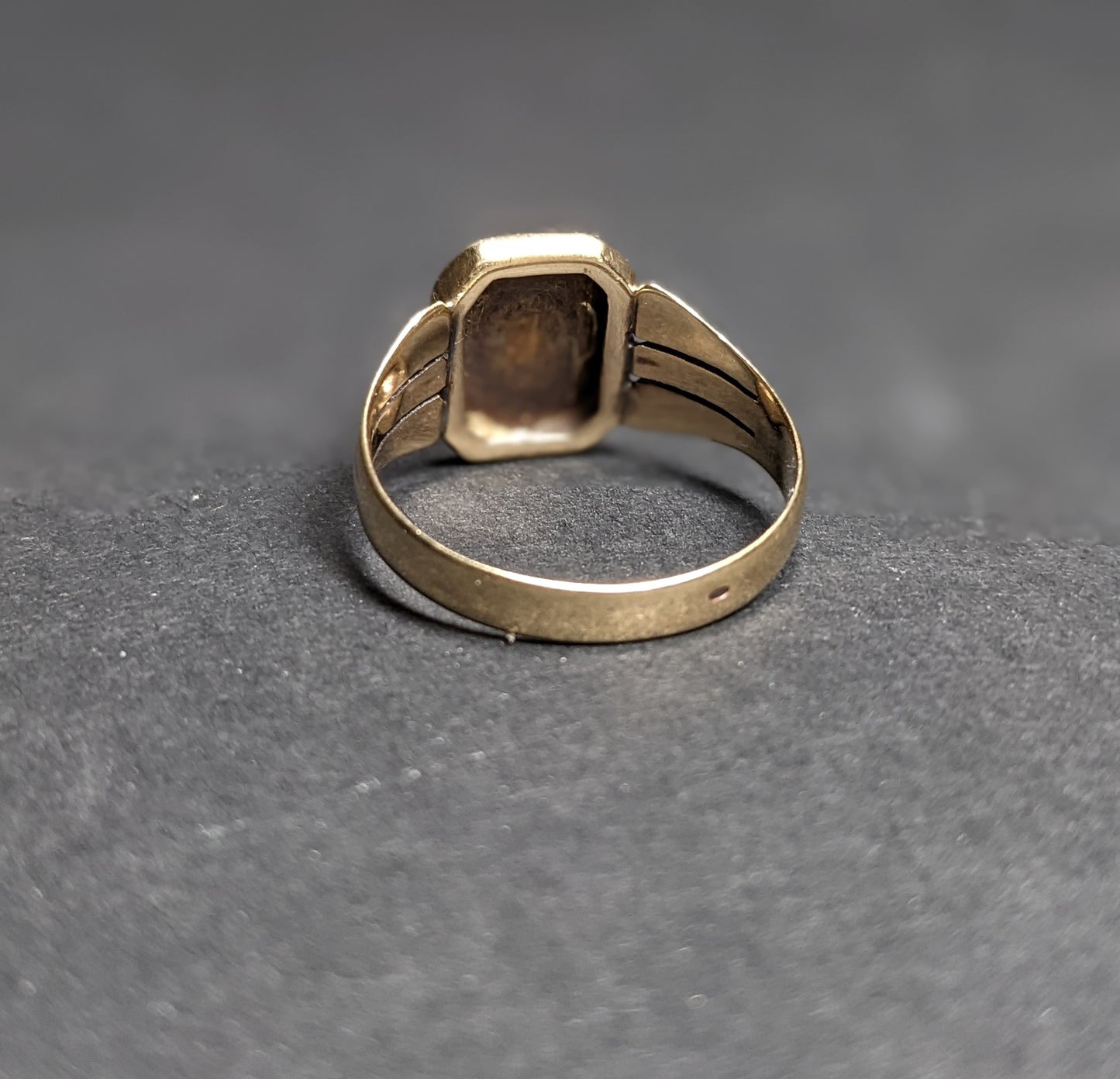 Rectangular Heavy 14K Yellow Gold Signet Ring
