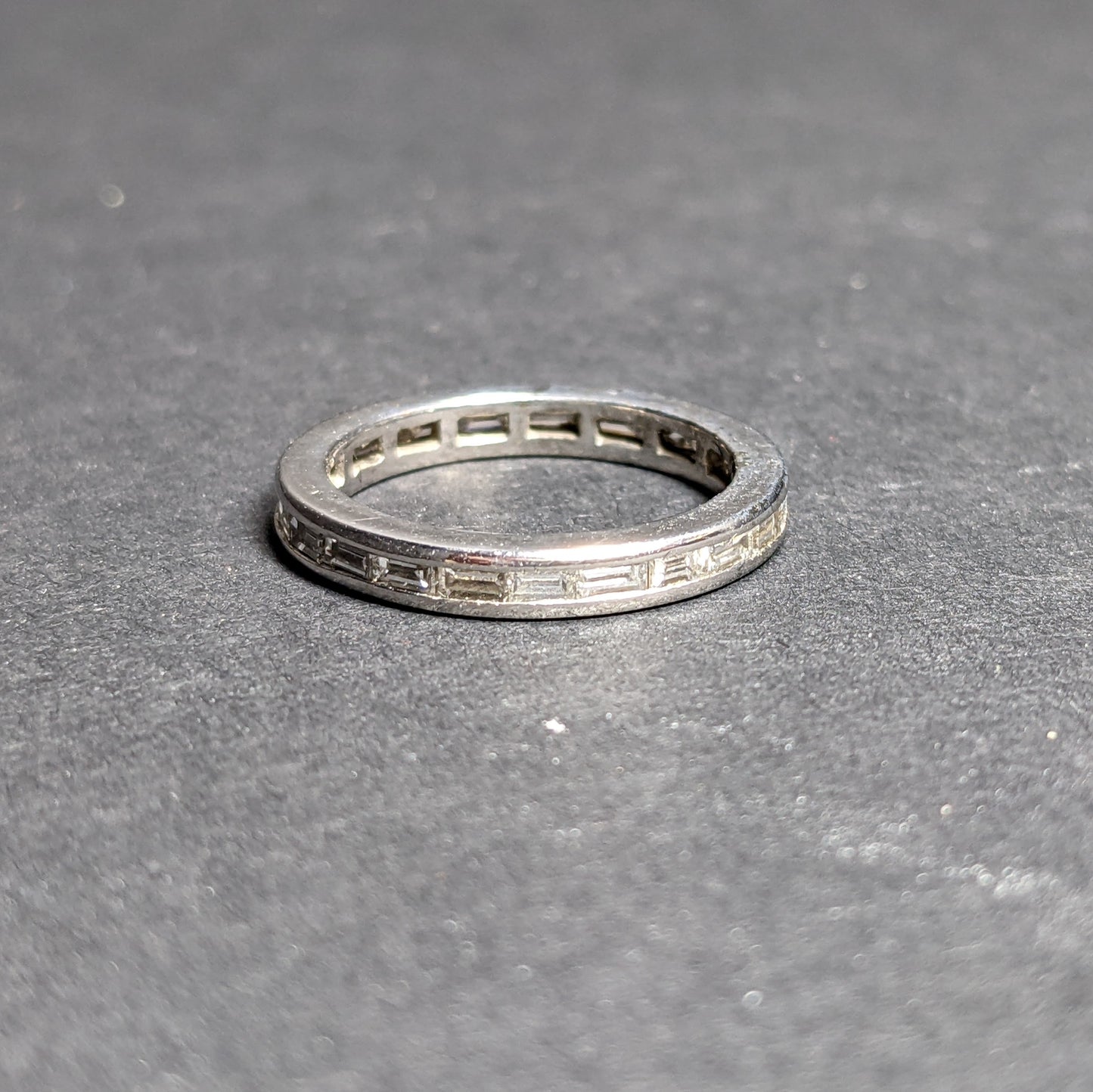 14kt baguette diamond eternity band