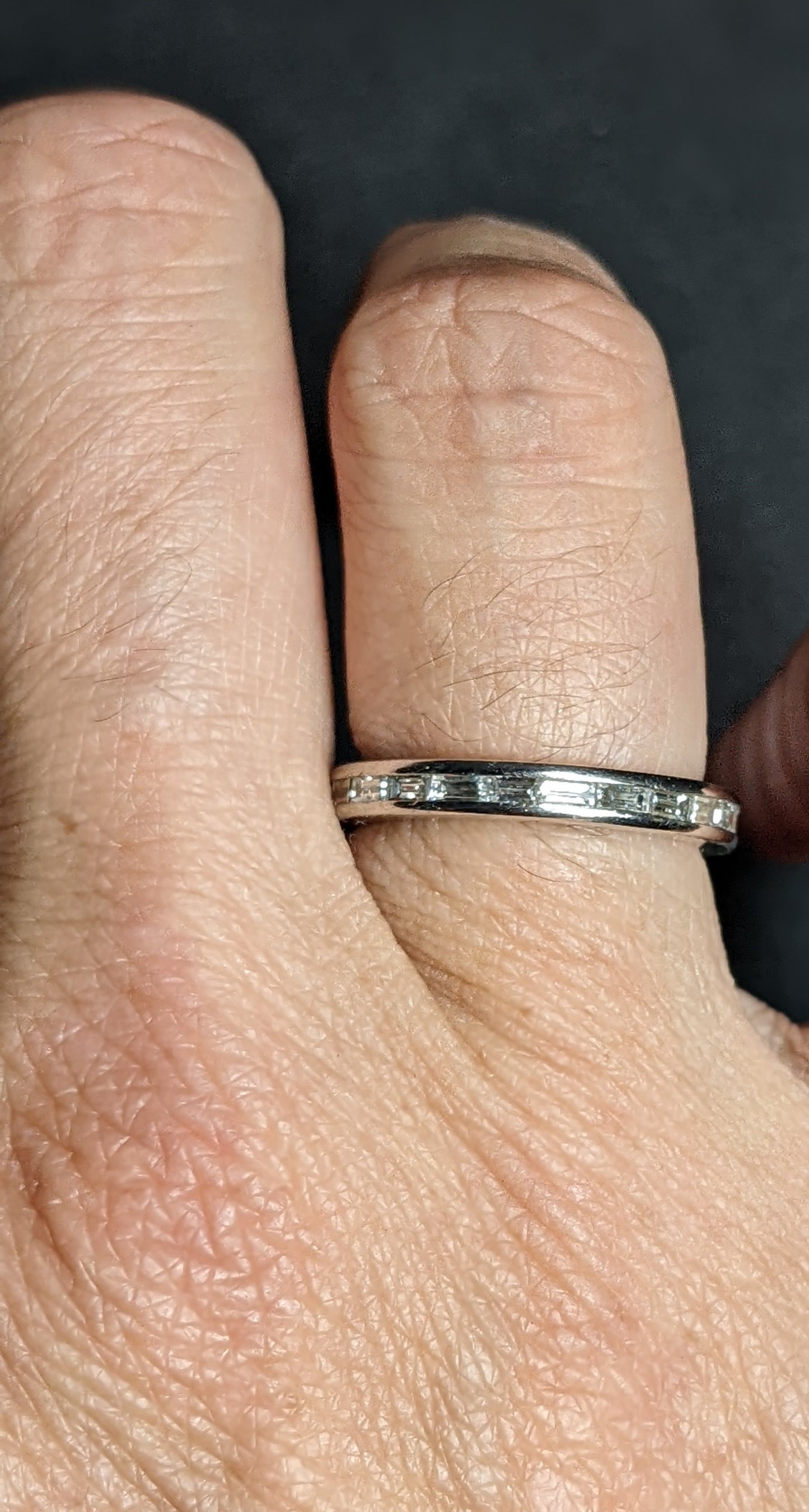 14kt baguette diamond eternity band