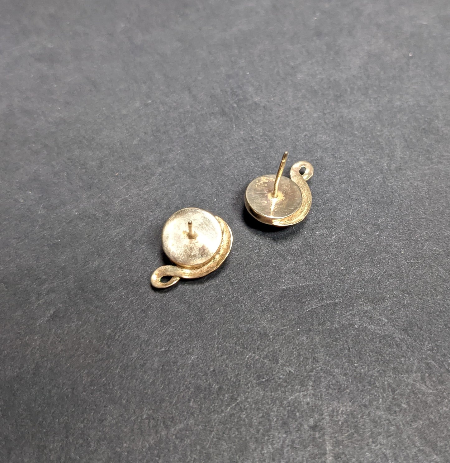 9k malachite swirl earrings