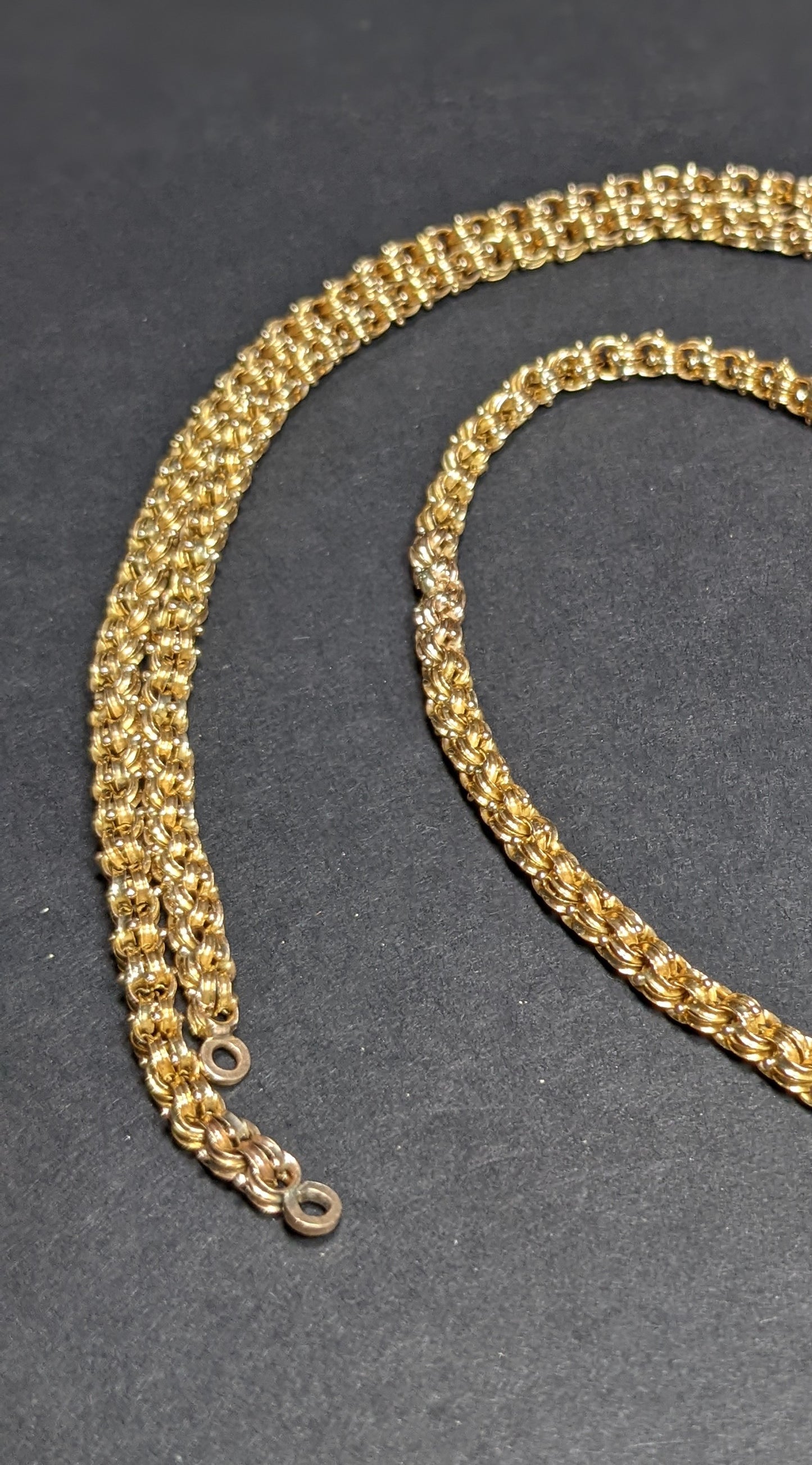 Long fancy belcher chain with open ends