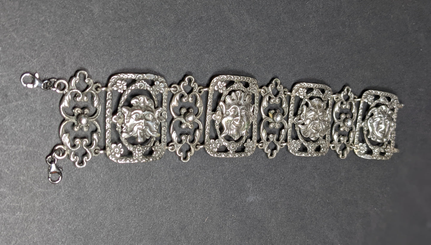 800 Silver Allegorical Bracelet from Italy