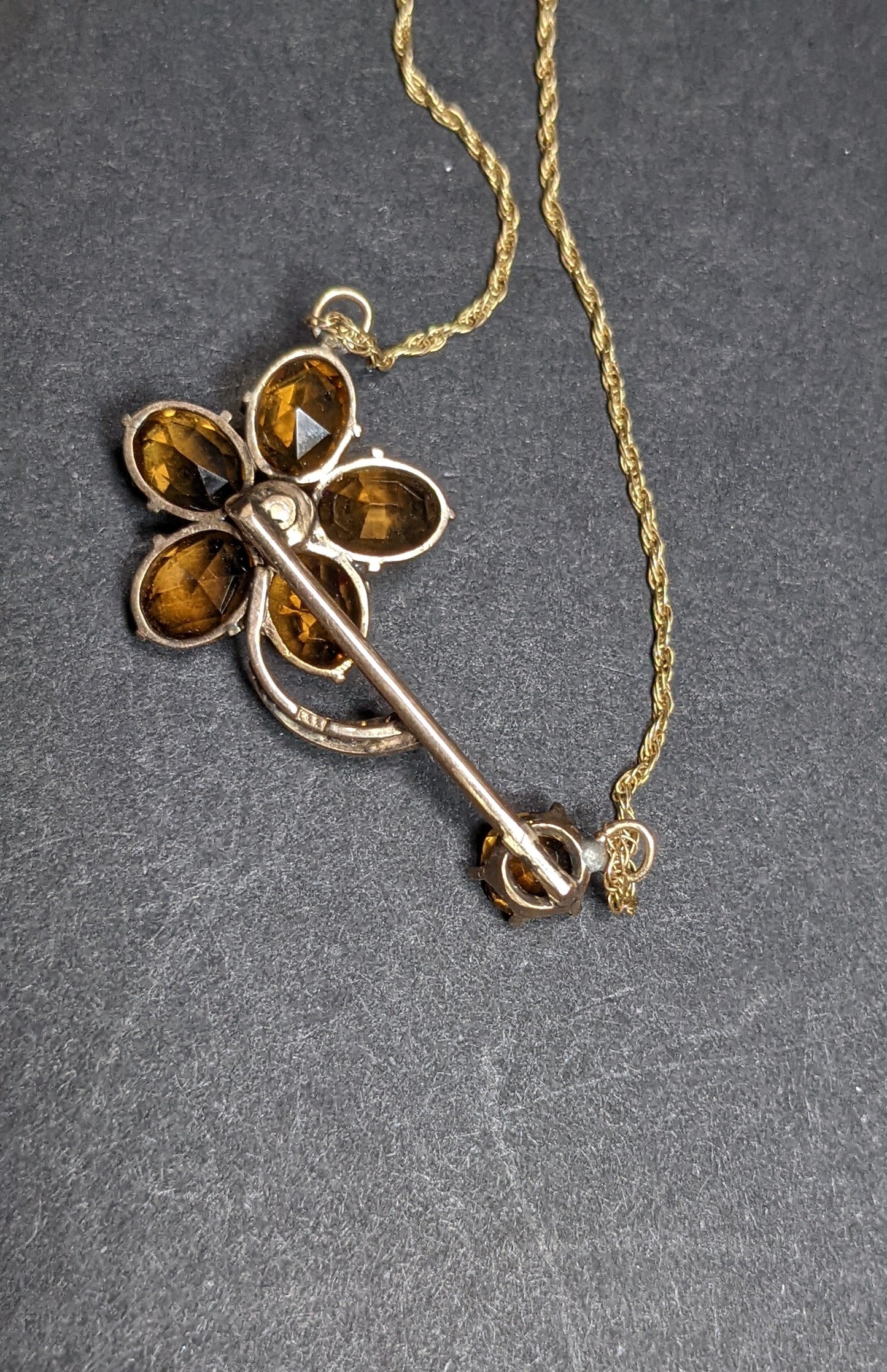 Victorian Citrine and Seed Pearl Necklace