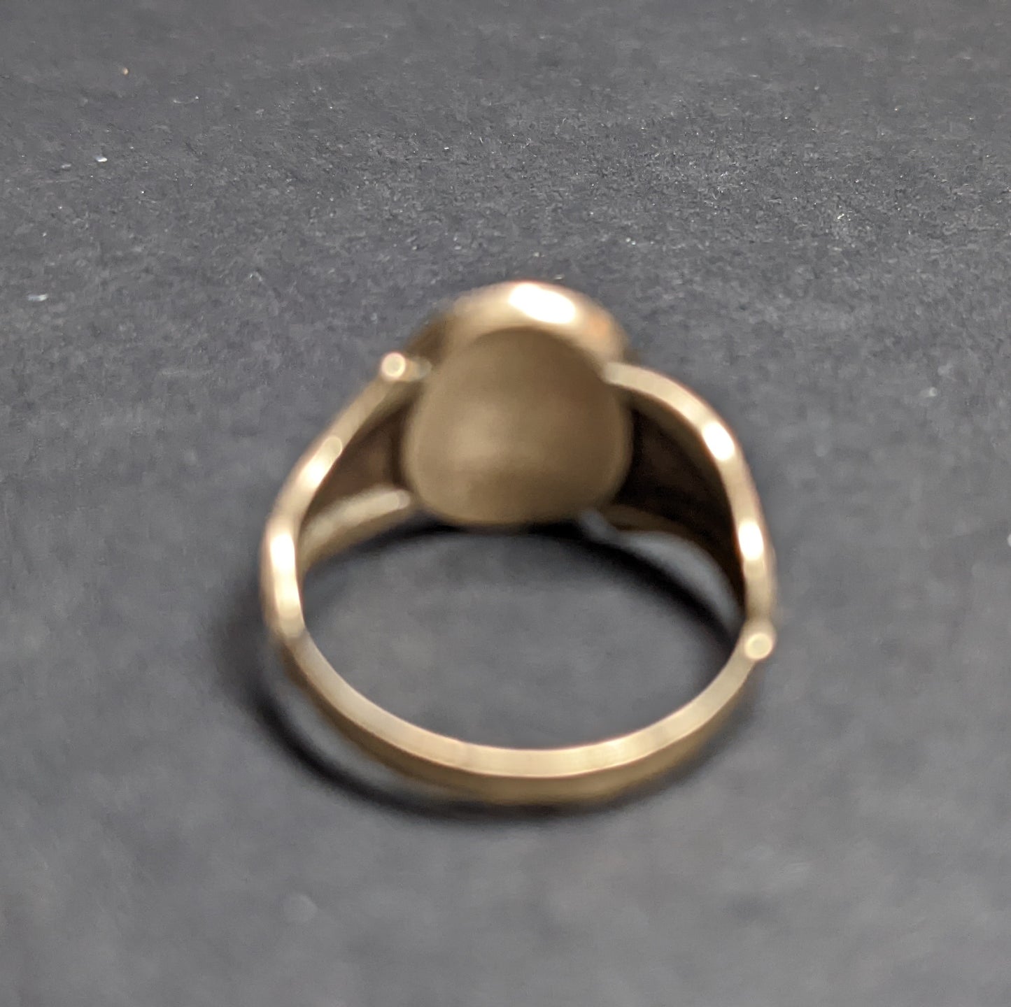 English hand chased and enameled mourning ring