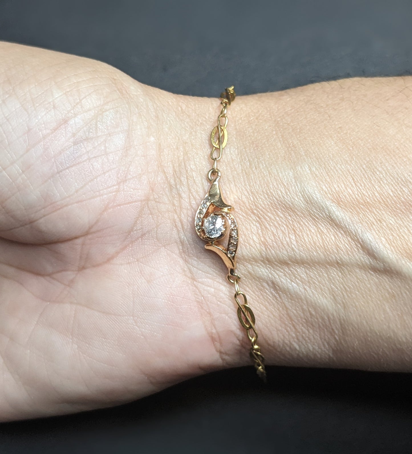 late victorian 18k diamond bracelet- conversion