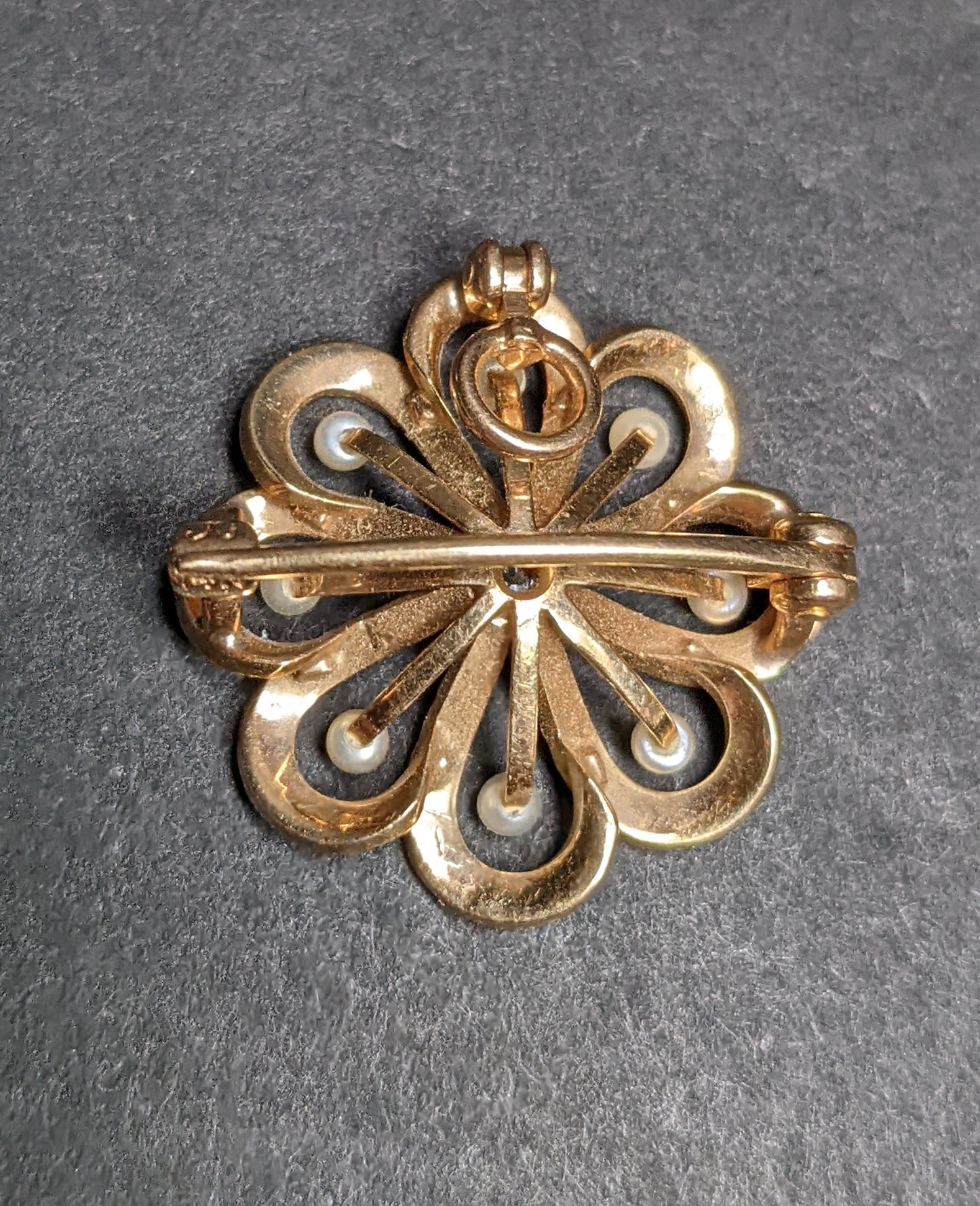 14k Victorian Era Starburst With Original Pin and Hook