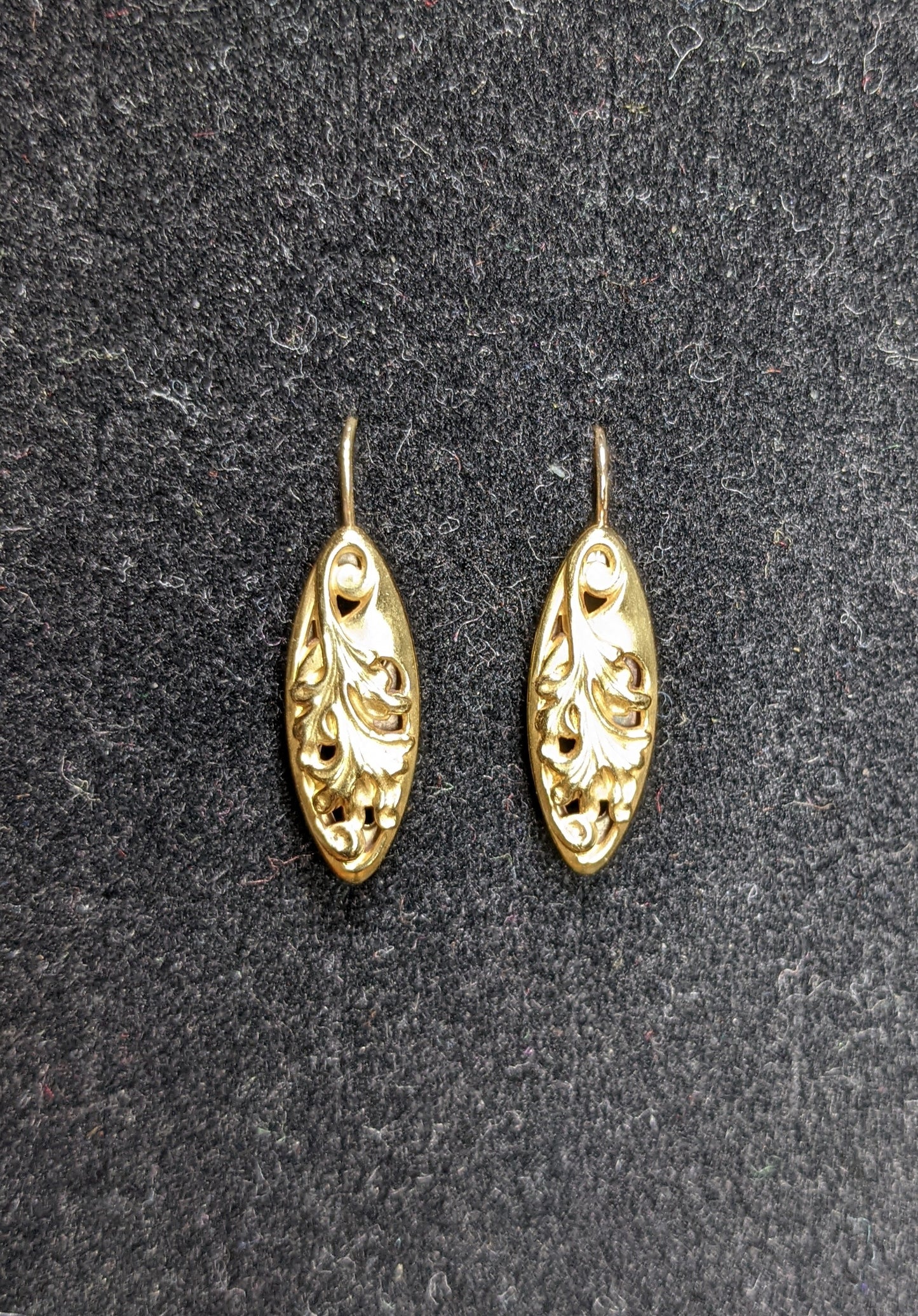Art Nouveau 14k Conversion Earrings