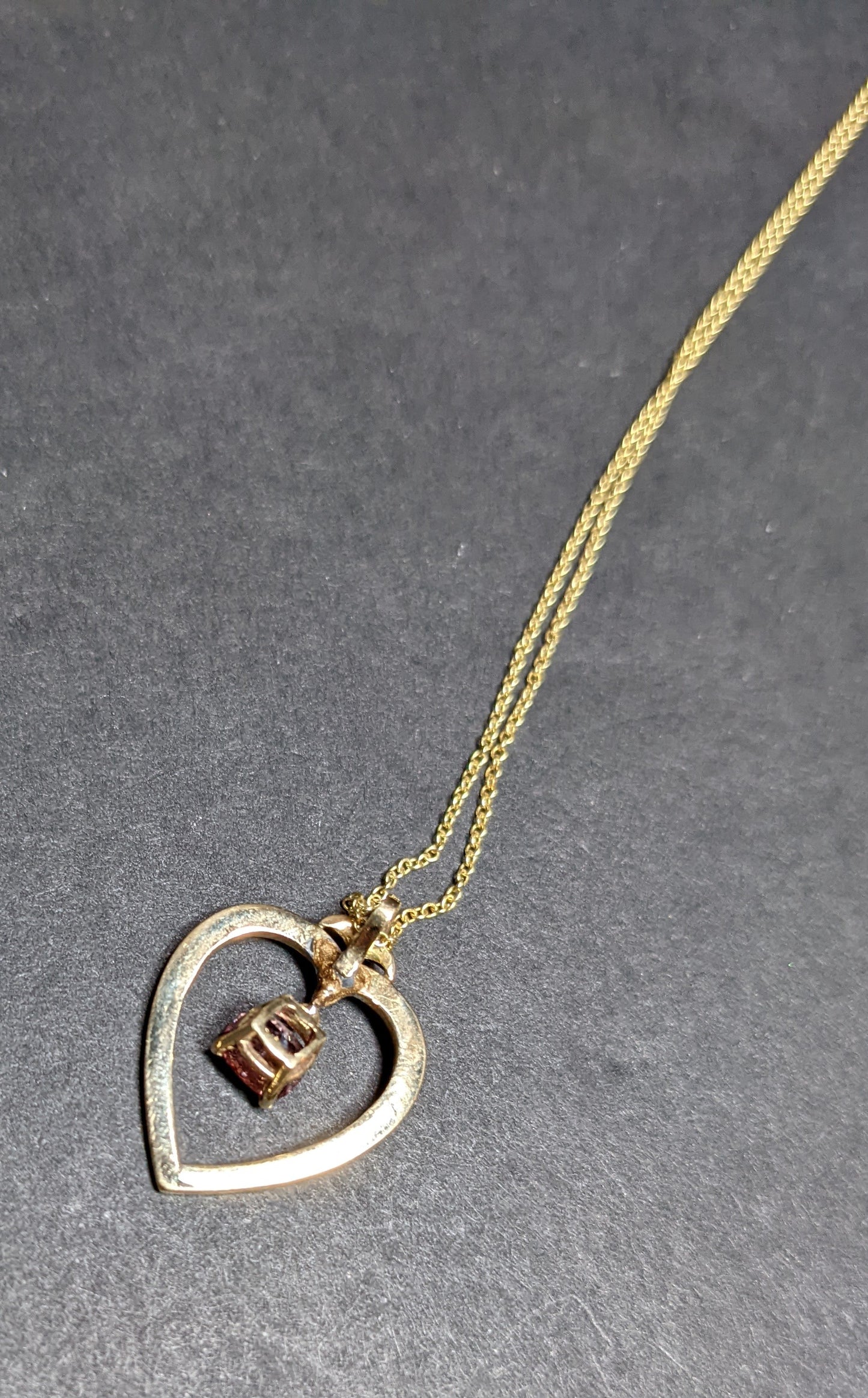 14k Green Enamel Heart Conversion Necklace