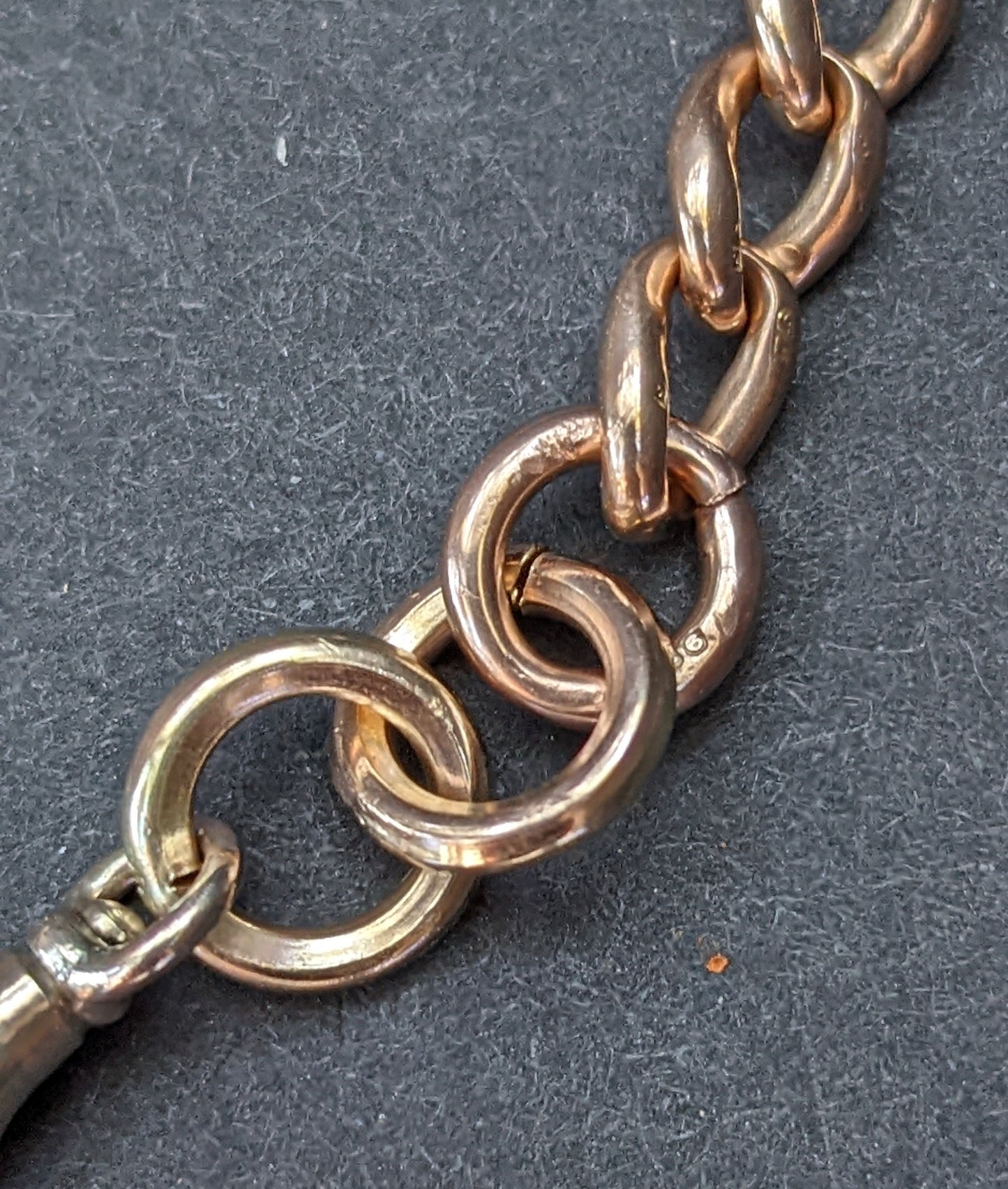 Fantastic heavy 9k curb watch chain