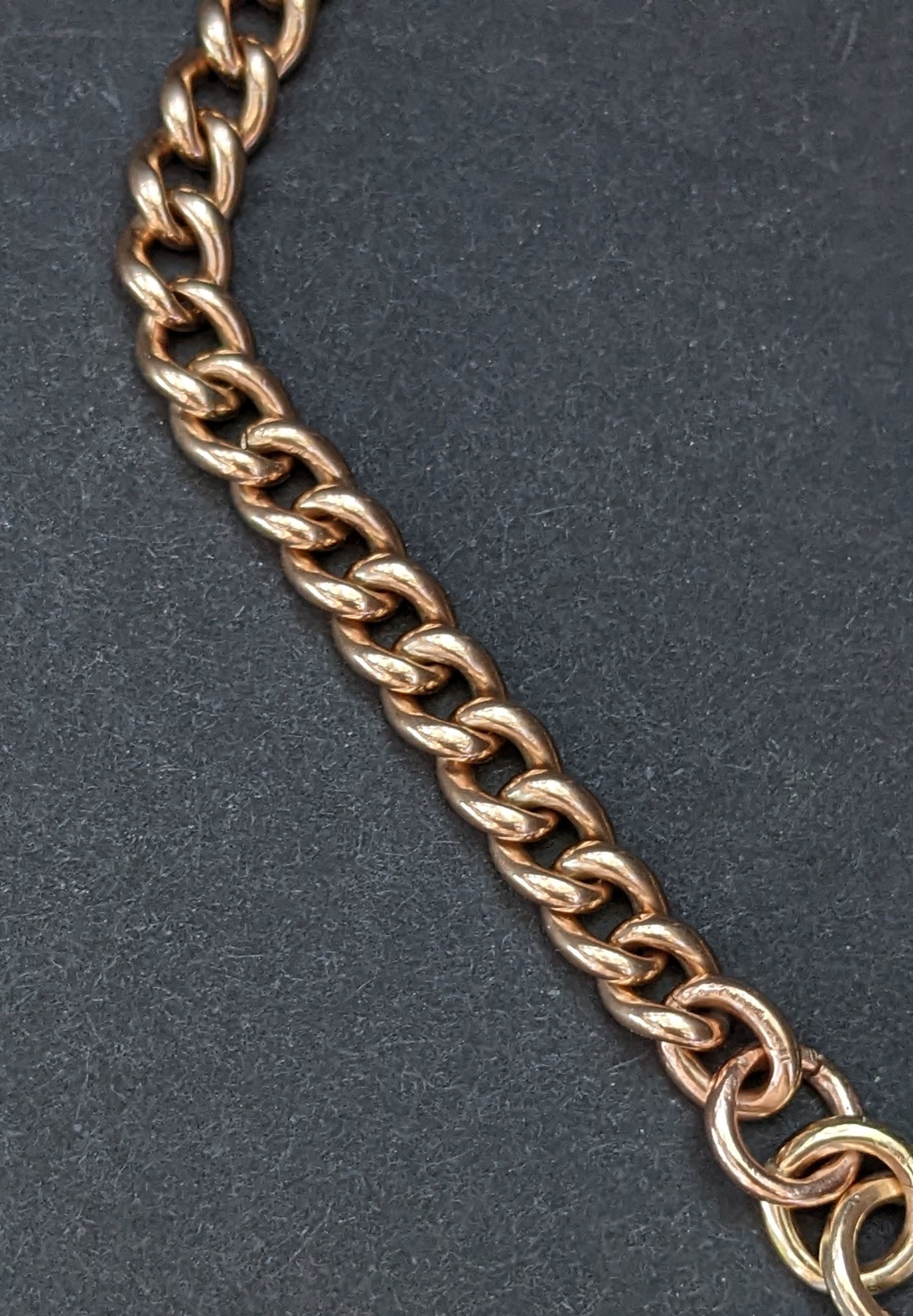 Fantastic heavy 9k curb watch chain