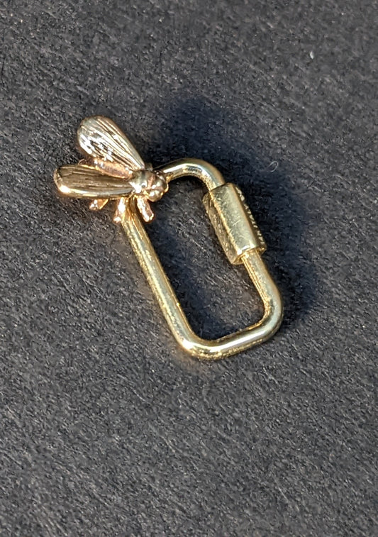 14Kt Rectangle connector with Bug, conversion