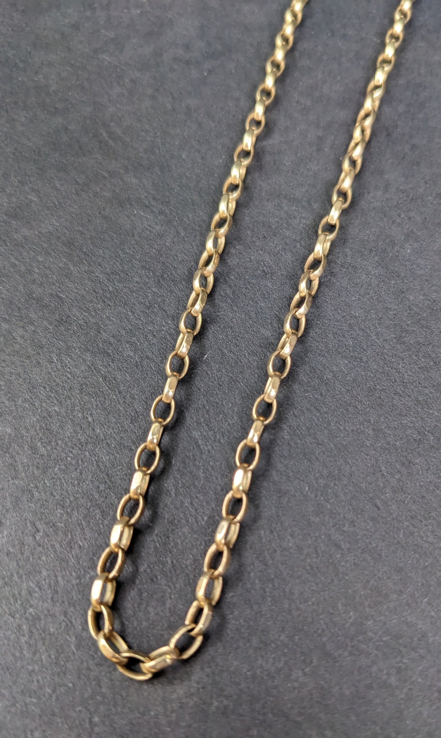 1930's English 9Kt round link oval garland chain