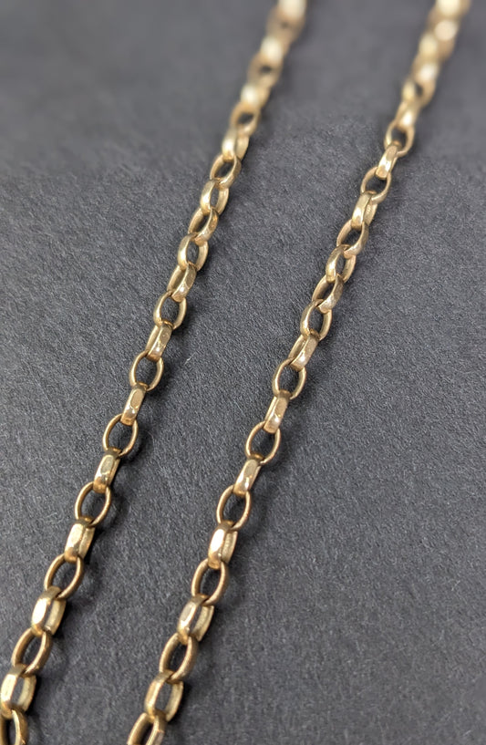 1930's English 9Kt round link oval garland chain