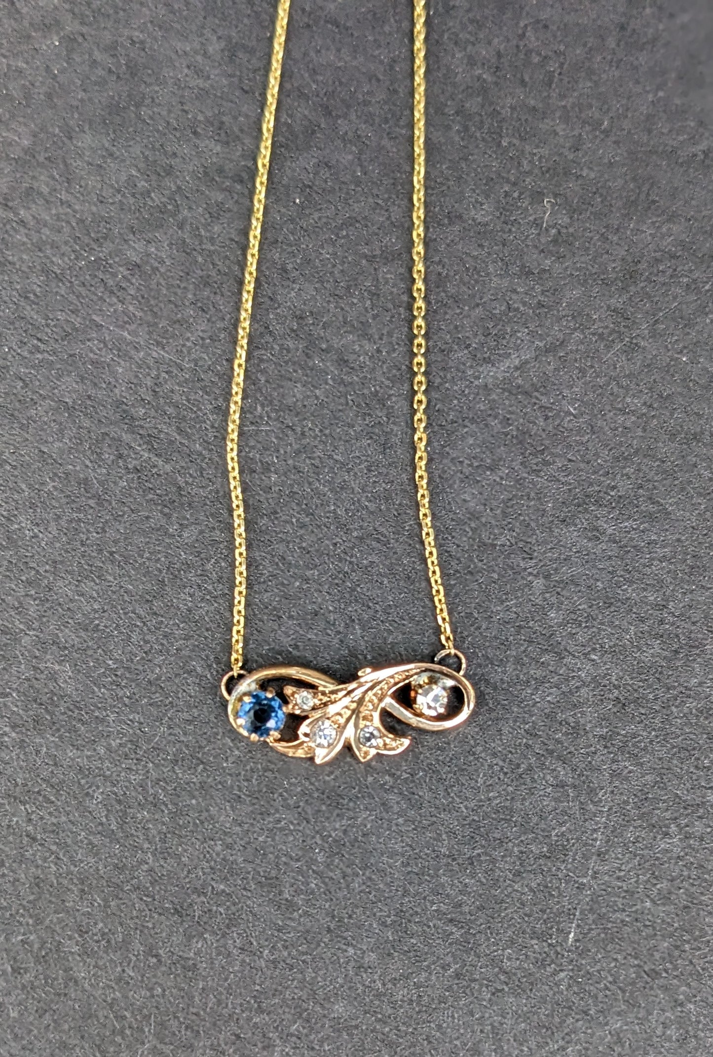 Art Nouveau Diamond and Sapphire Conversion Necklace