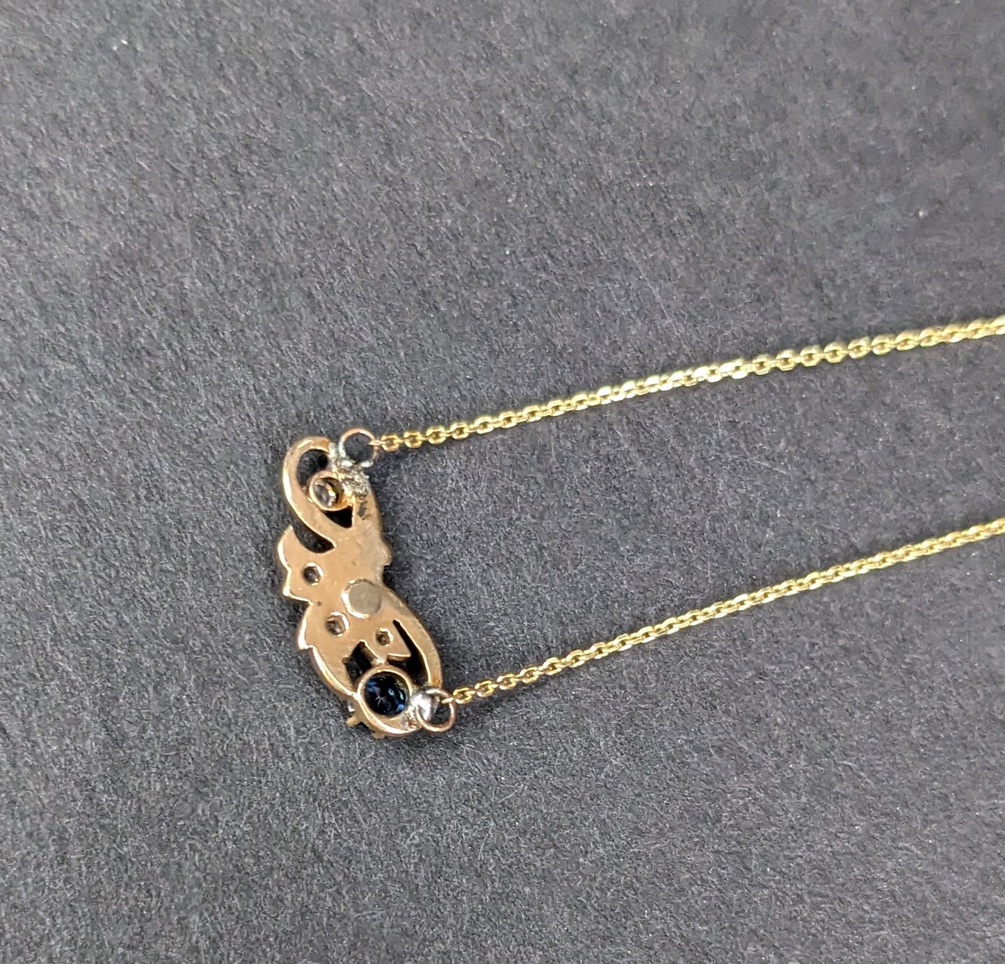 Art Nouveau Diamond and Sapphire Conversion Necklace
