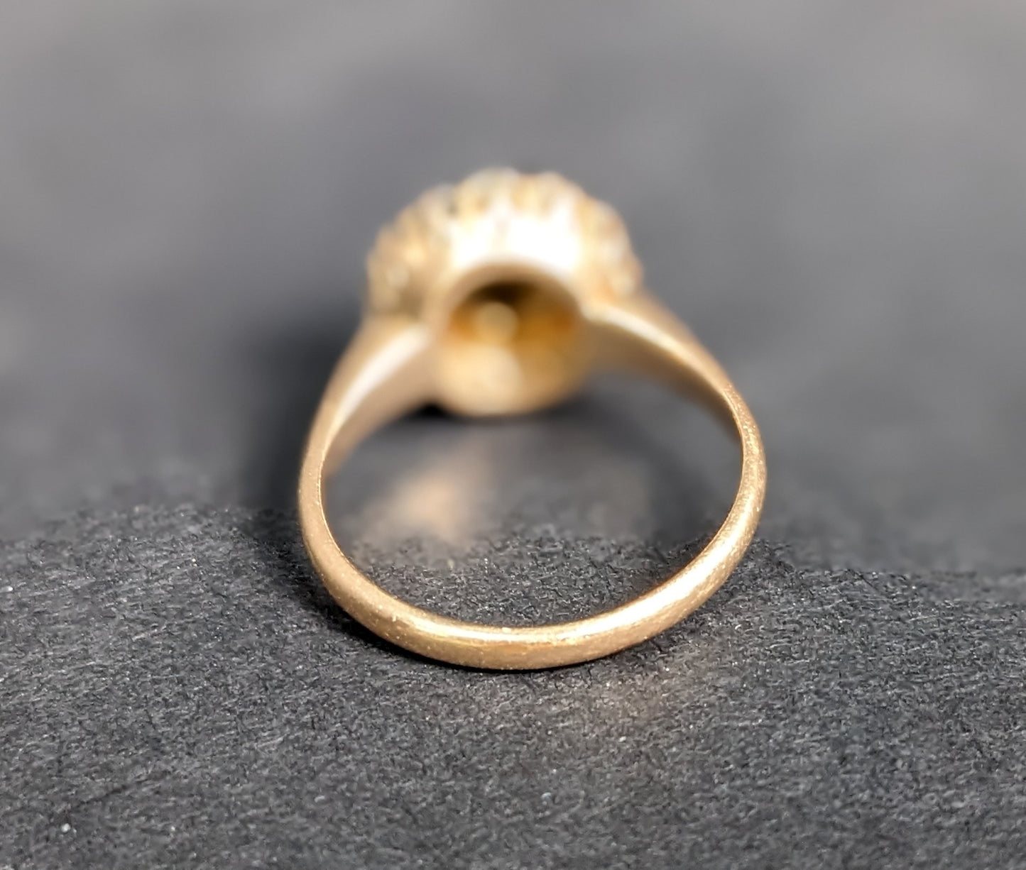 diamond halo 14Kt victorian Andalusian ring