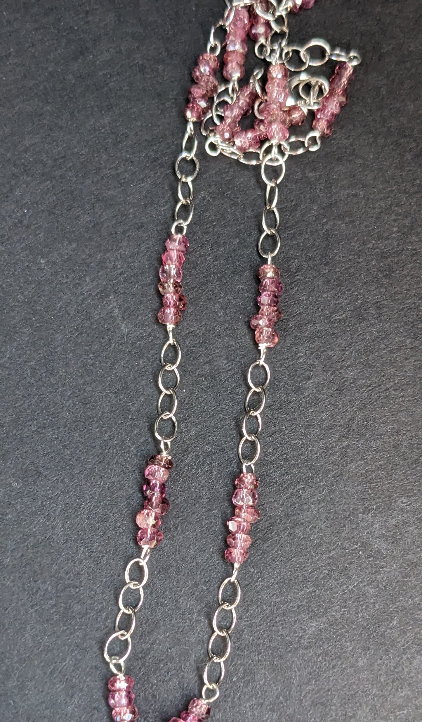 Sterling and Rose Gold Medal Pendant, Shield, with Pink tourmaline