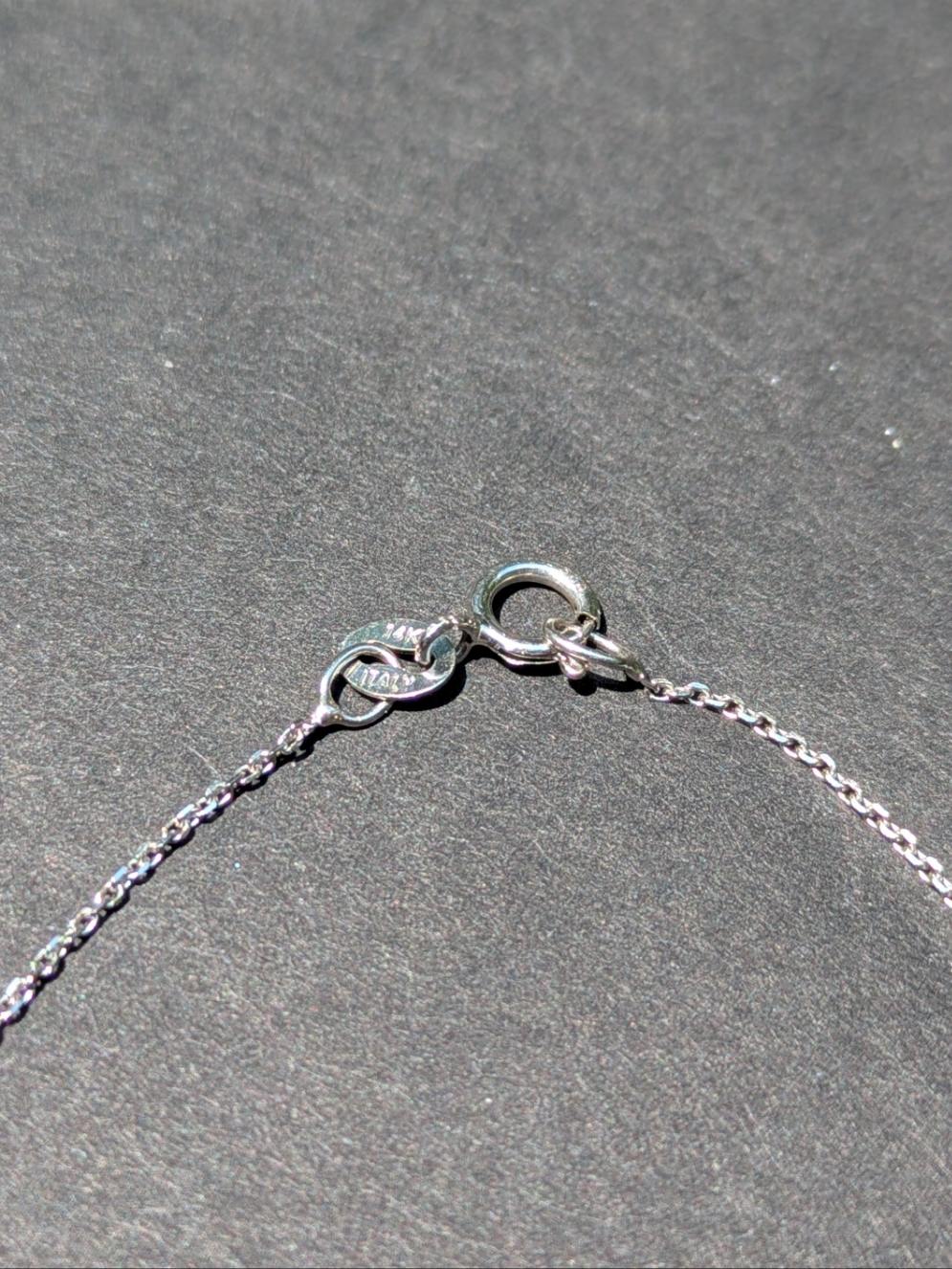 White Gold Diamond Solitaire  Necklace