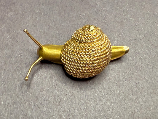 Vintage American 14k Snail Brooch