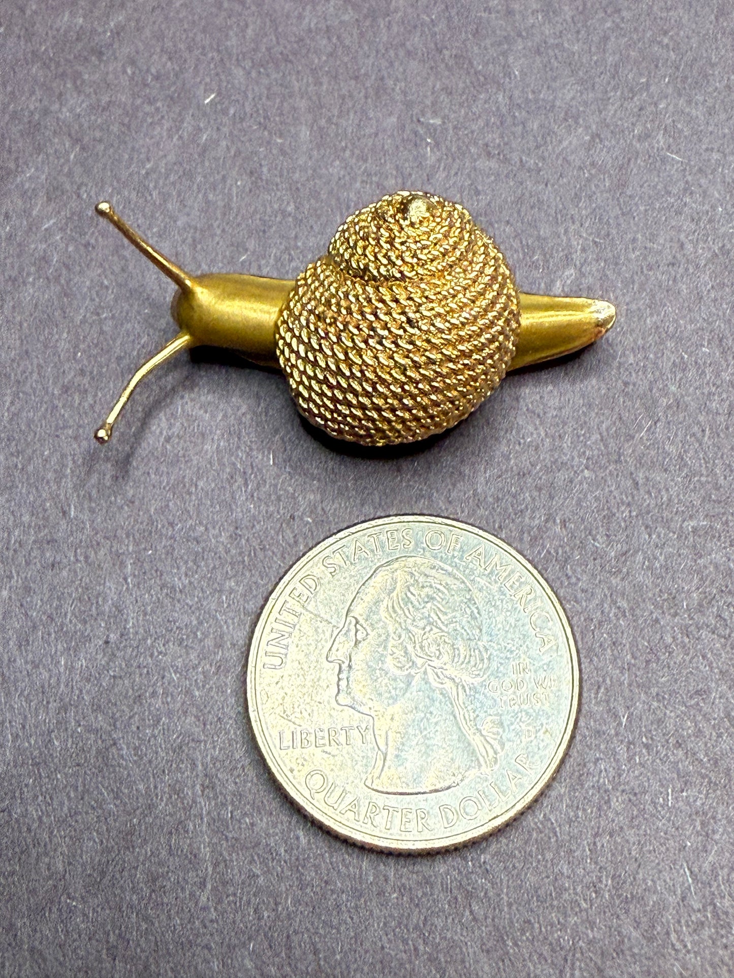 Vintage American 14k Snail Brooch