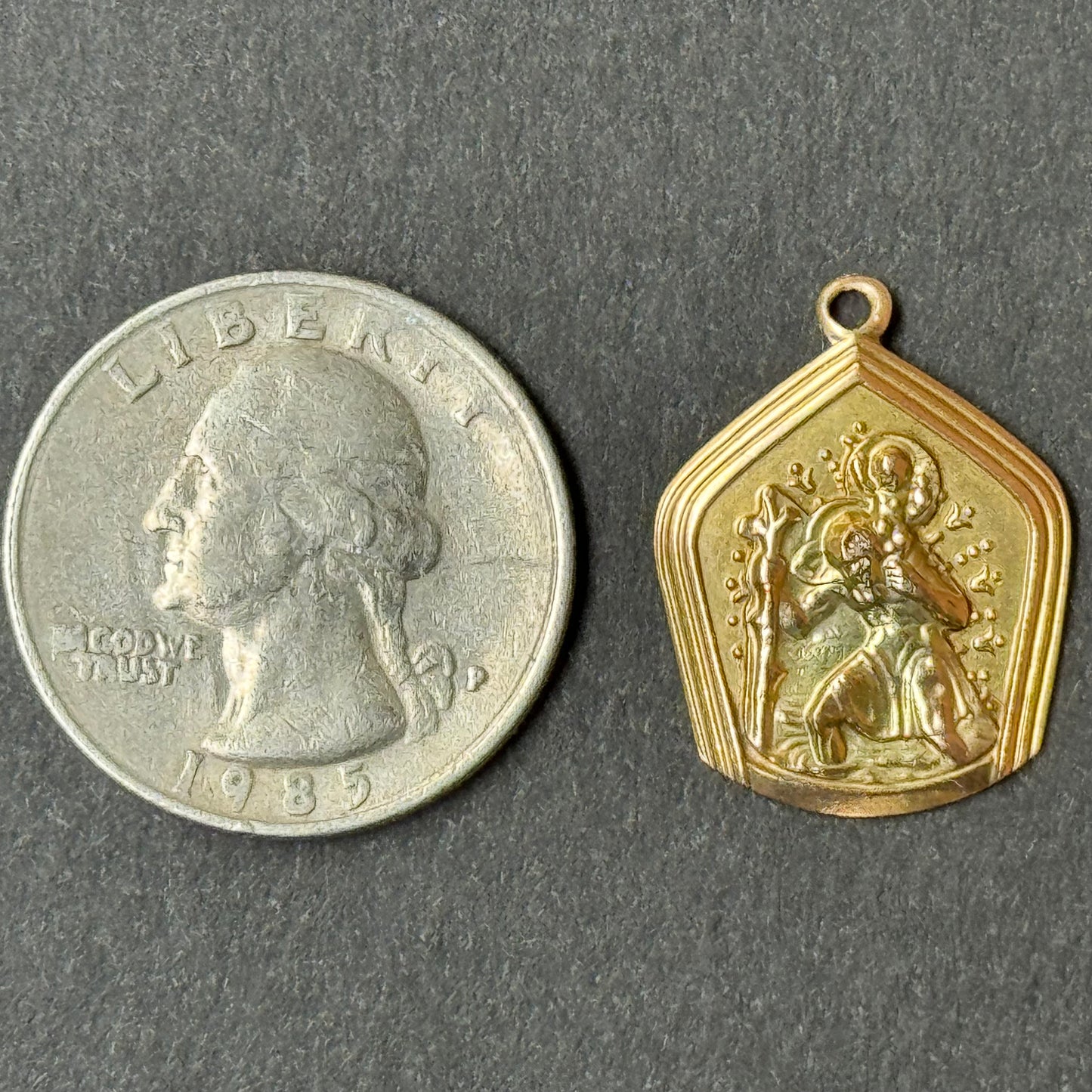 9k St. Christopher Medal Charm