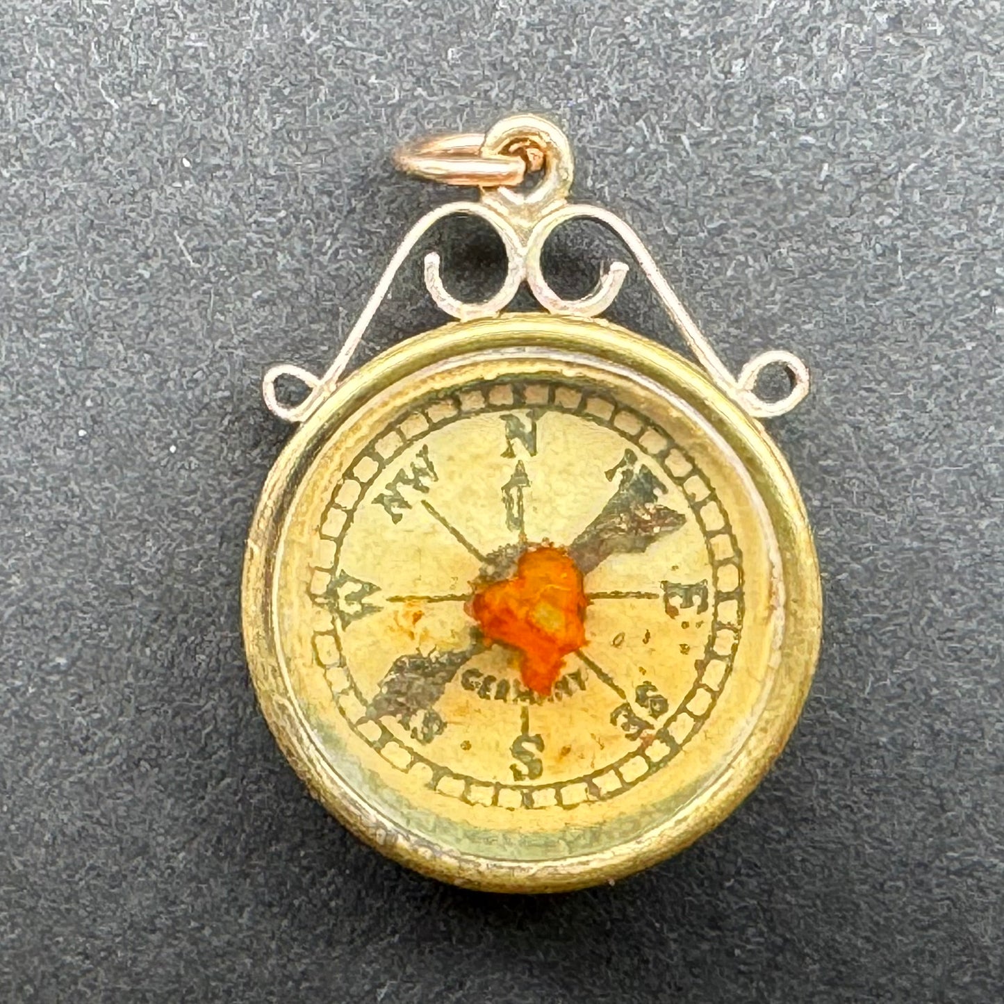 9k Compass with St. Christopher Charm