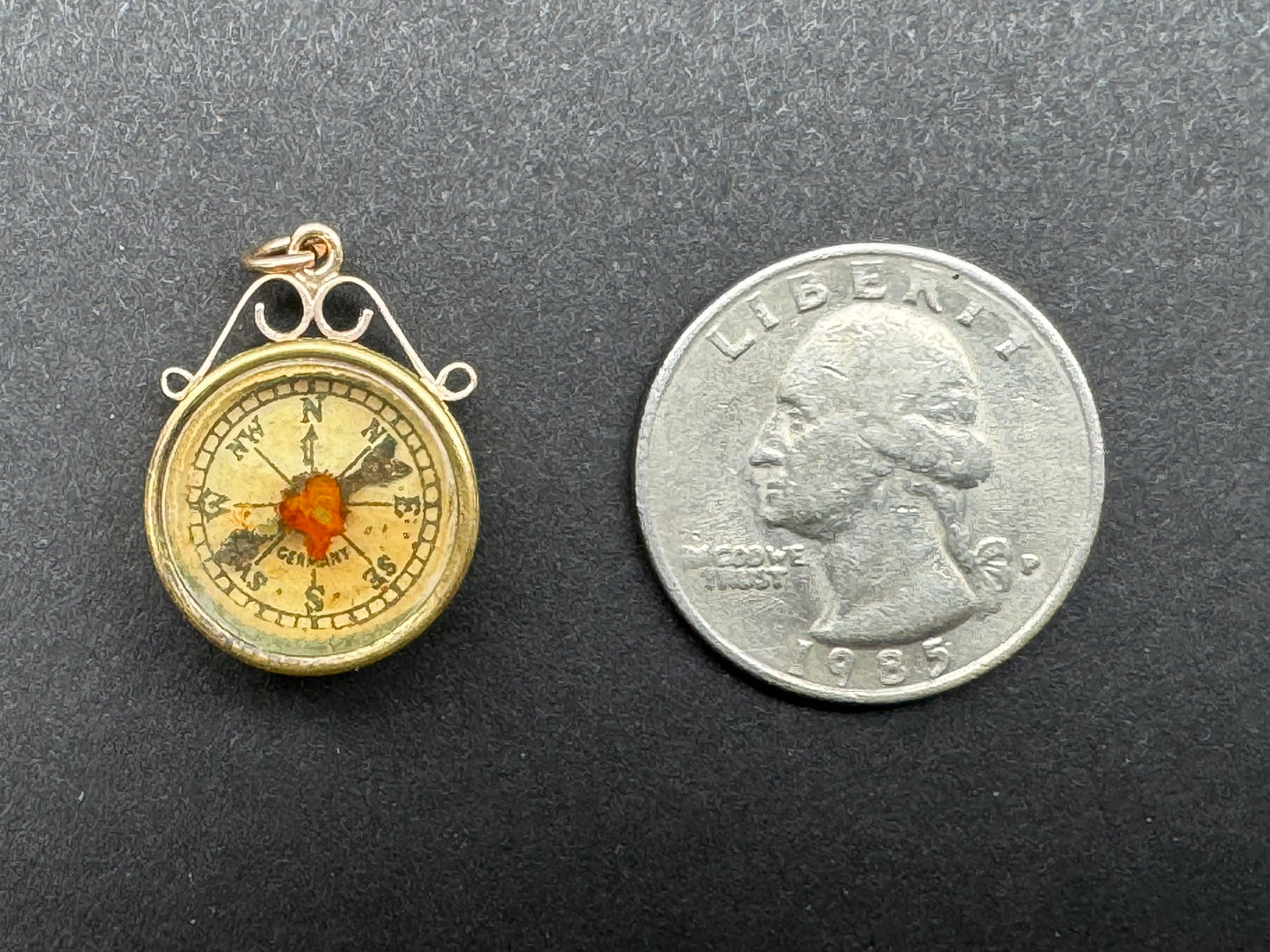 9k Compass with St. Christopher Charm