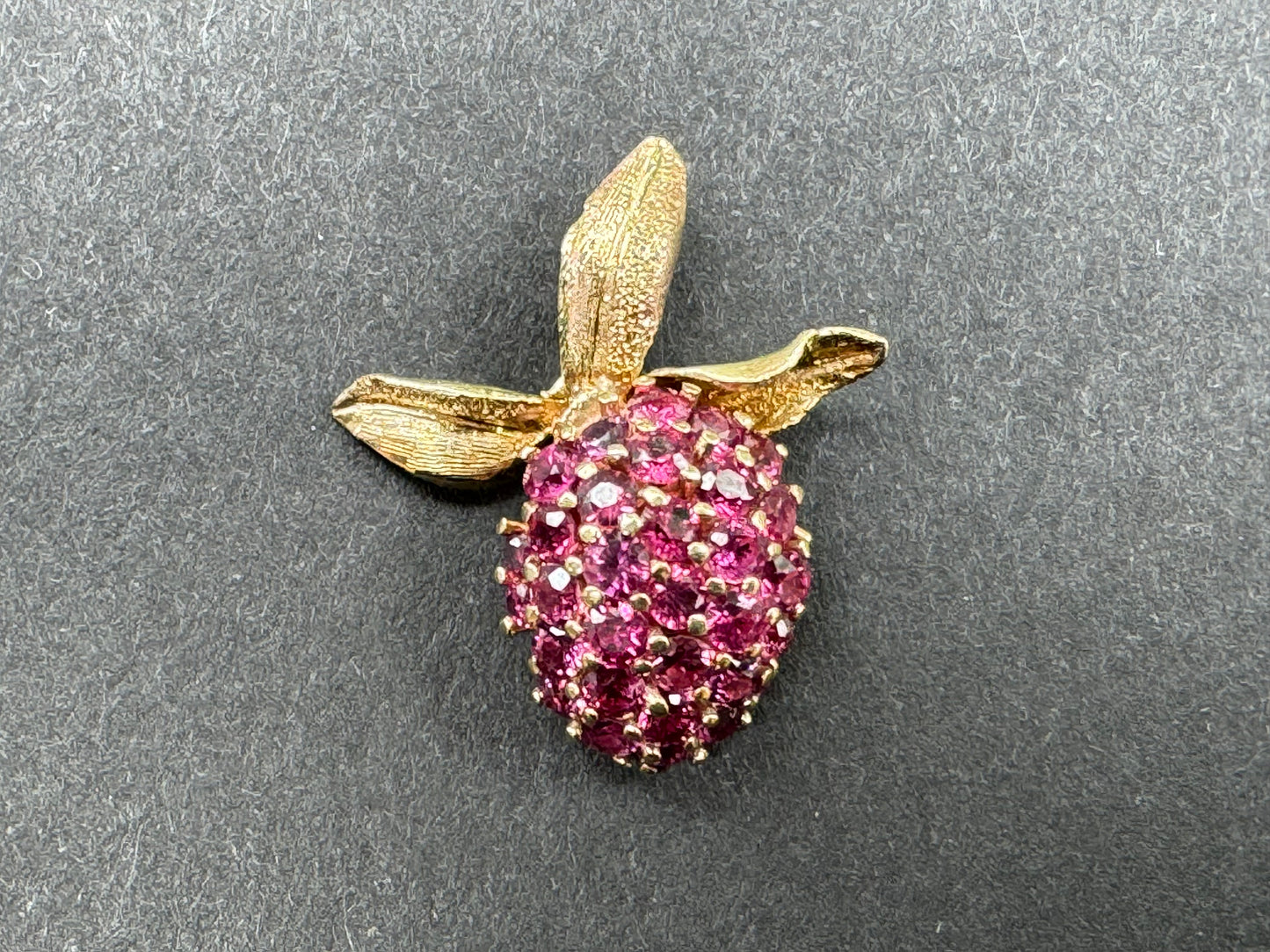 14k Ruby Raspberry Pendant