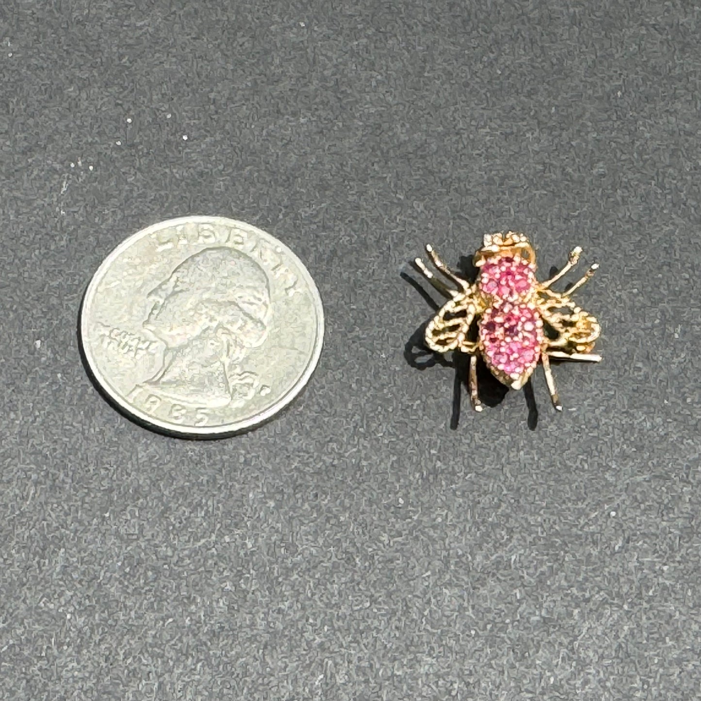 14K Vintage Ruby and Diamond Bee Pin/Pendant Combo