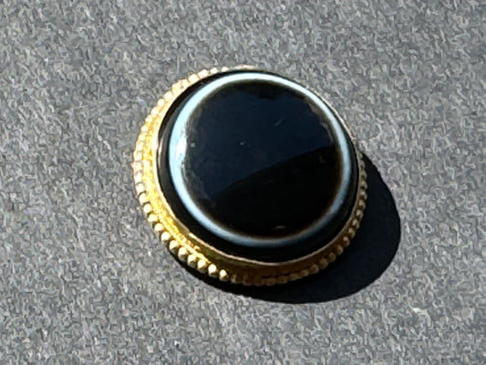 English Bullseye Agate 18k Victorian Pendant