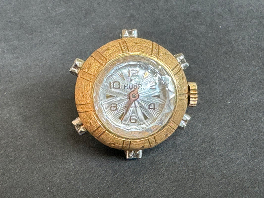 Vintage 14k and Diamond Sputnik Watch Pendant