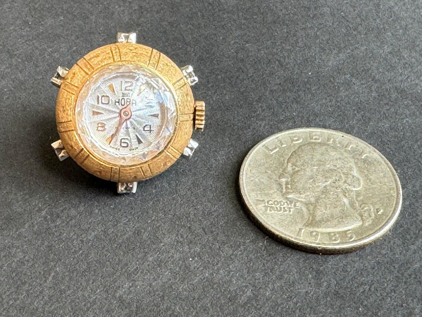 Vintage 14k and Diamond Sputnik Watch Pendant