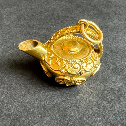 Vintage 18k Greek Teapot Charm