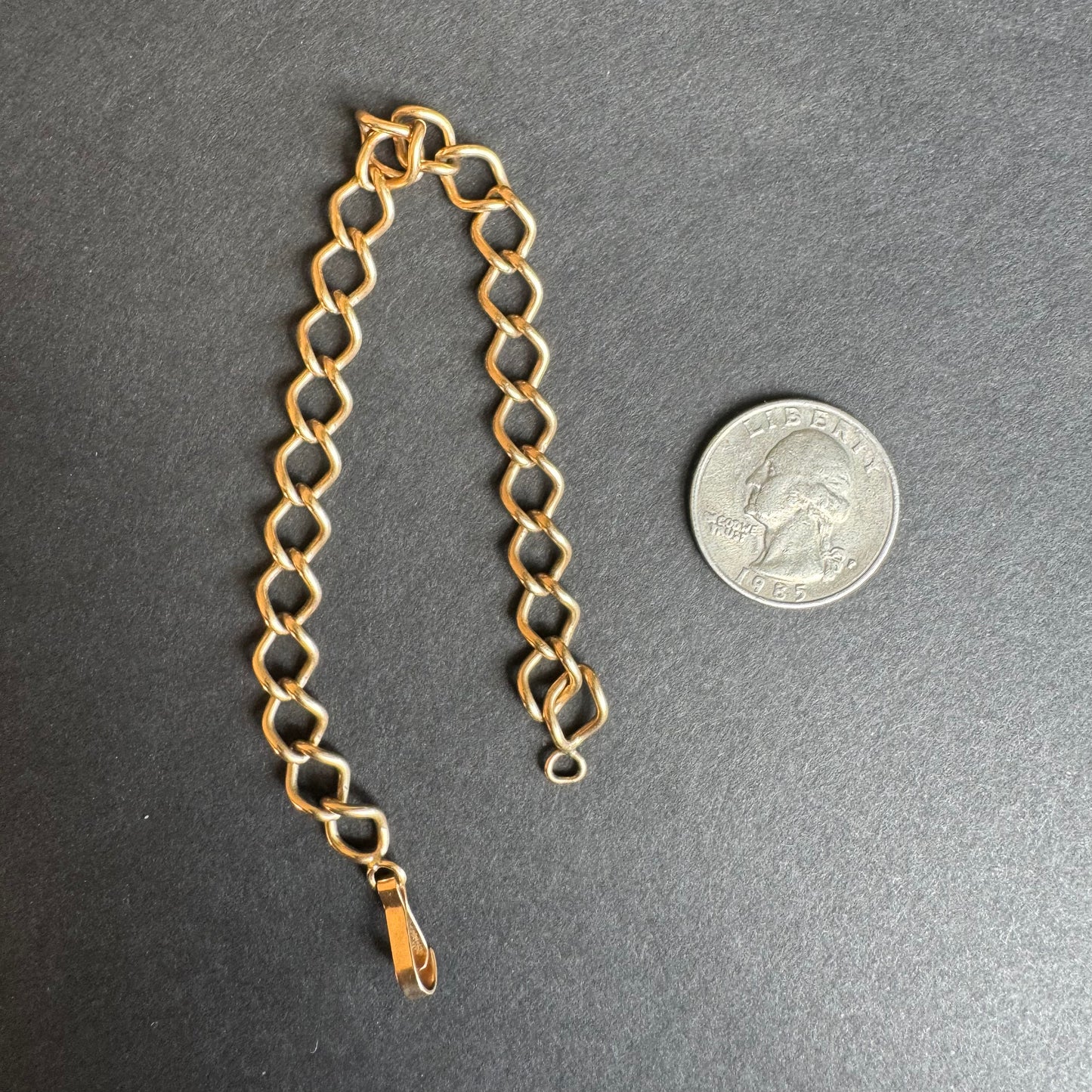 American 14k 1930s Link Bracelet with Hook Closure