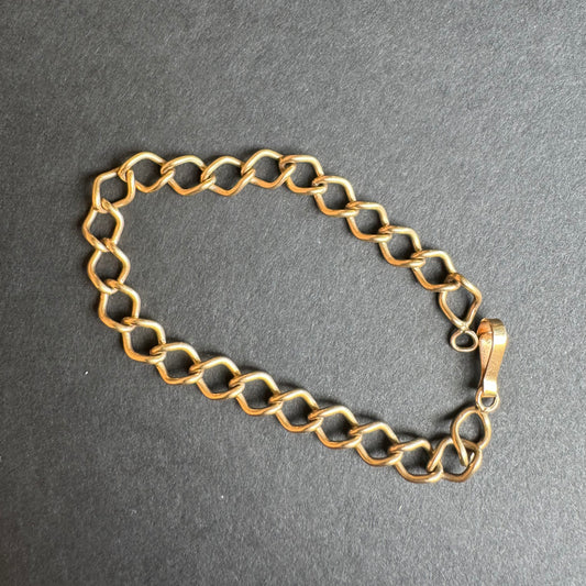 American 14k 1930s Link Bracelet with Hook Closure