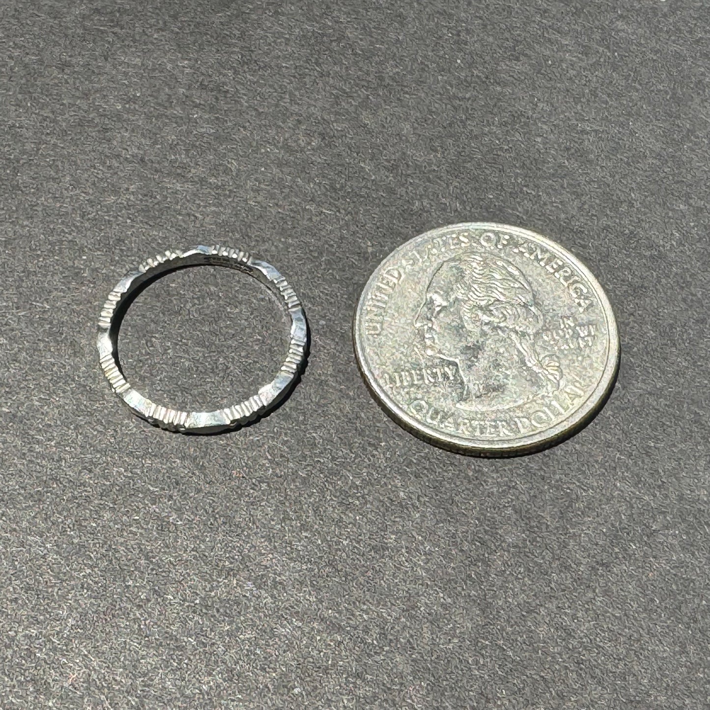 Thin Scalloped Platinum Band (3)