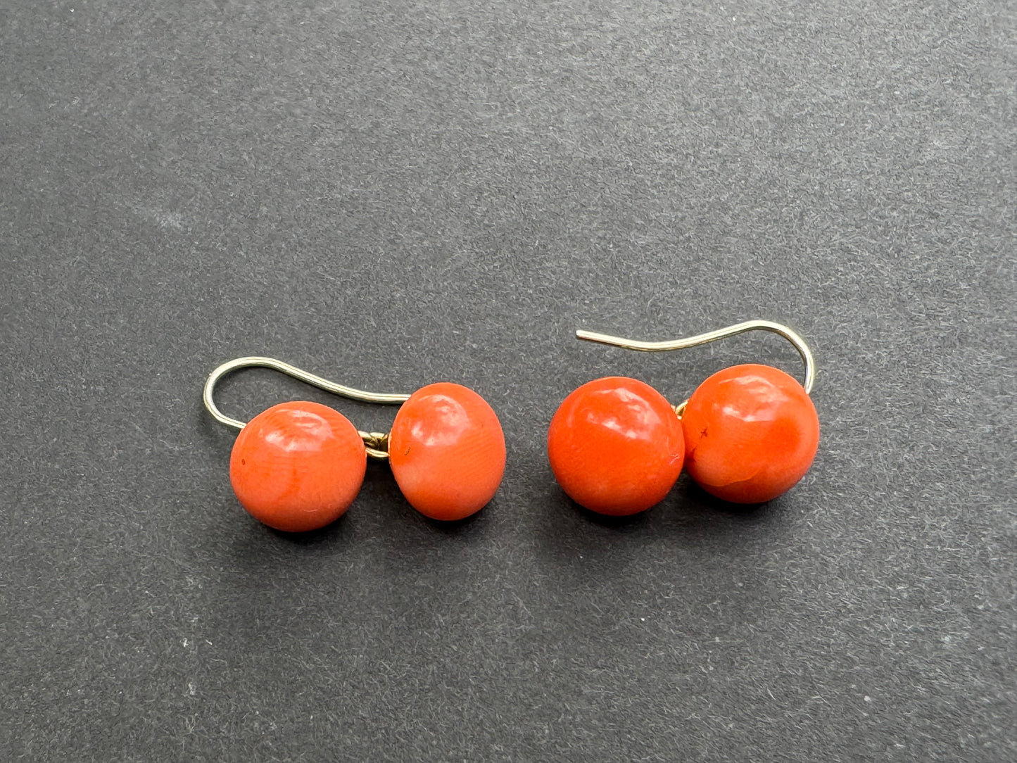 14k Natural Coral Earrings