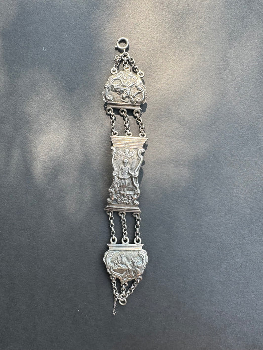 Dutch Silver Bible Buckle Bracelet