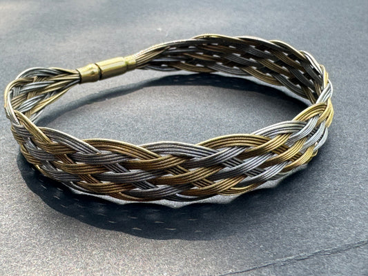 Vintage 18k Woven Tricolor Bracelet