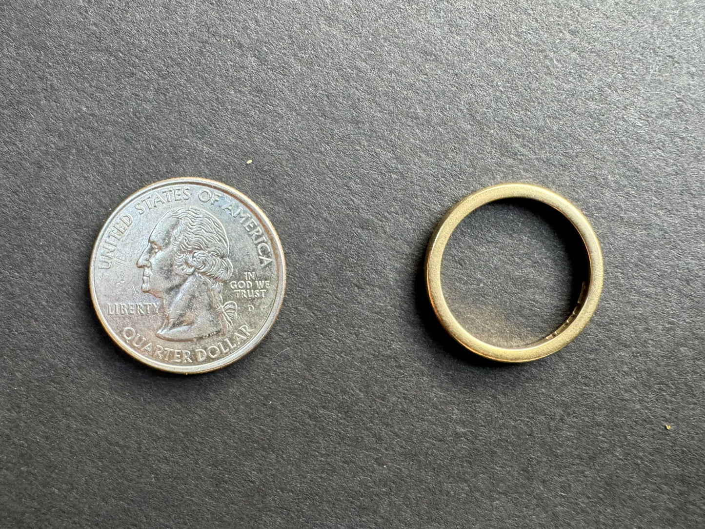 9k Brushed Yellow Gold Band