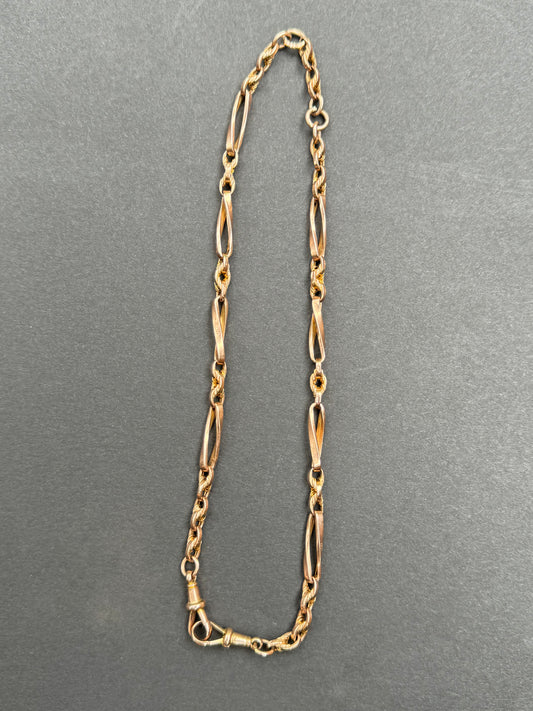 9k English Rose Gold Blended Love Knot Chain