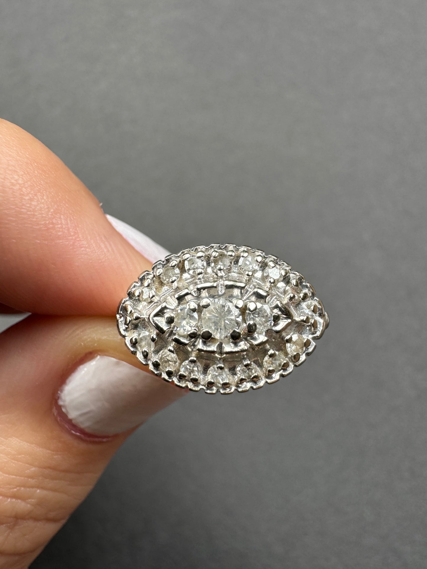 14k Diamond Cluster Ring