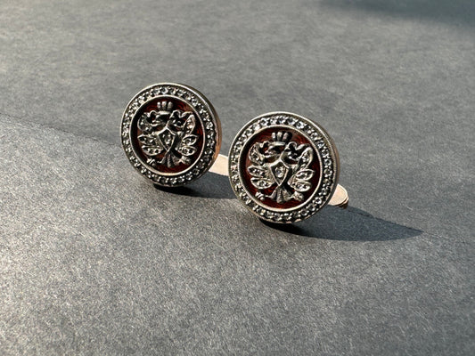 14K Rose Gold Faberge Cufflinks by Audemirs Hendmirk