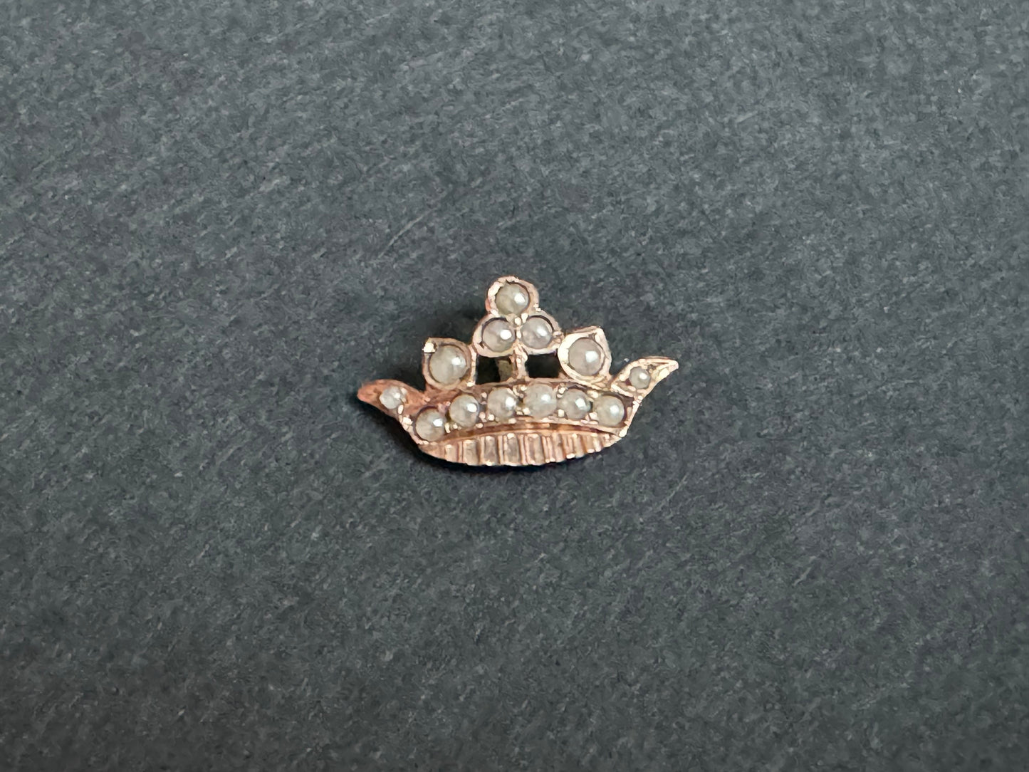 14k Seed Pearl Tiara Charm