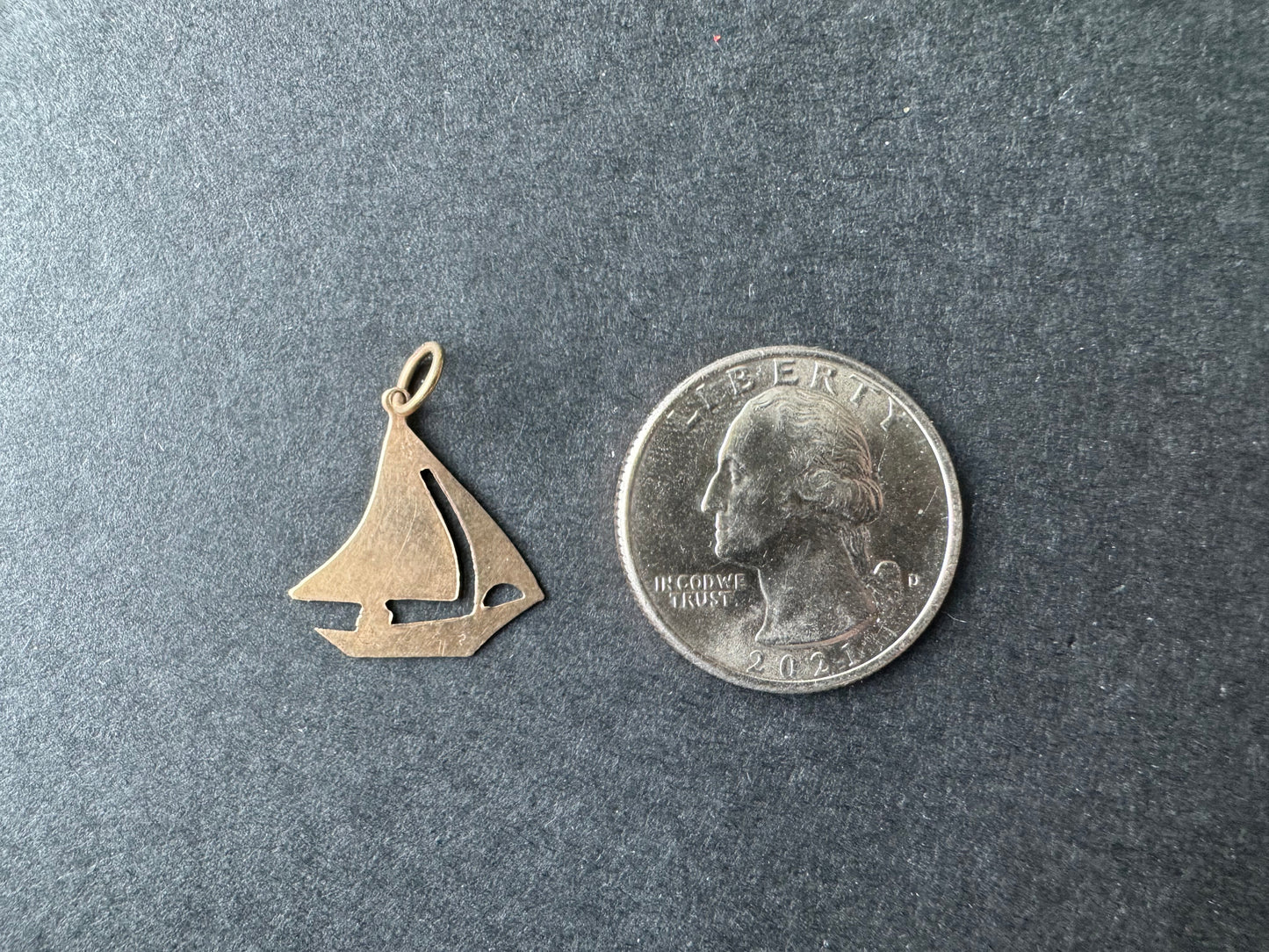 Gold Sailboat Charm