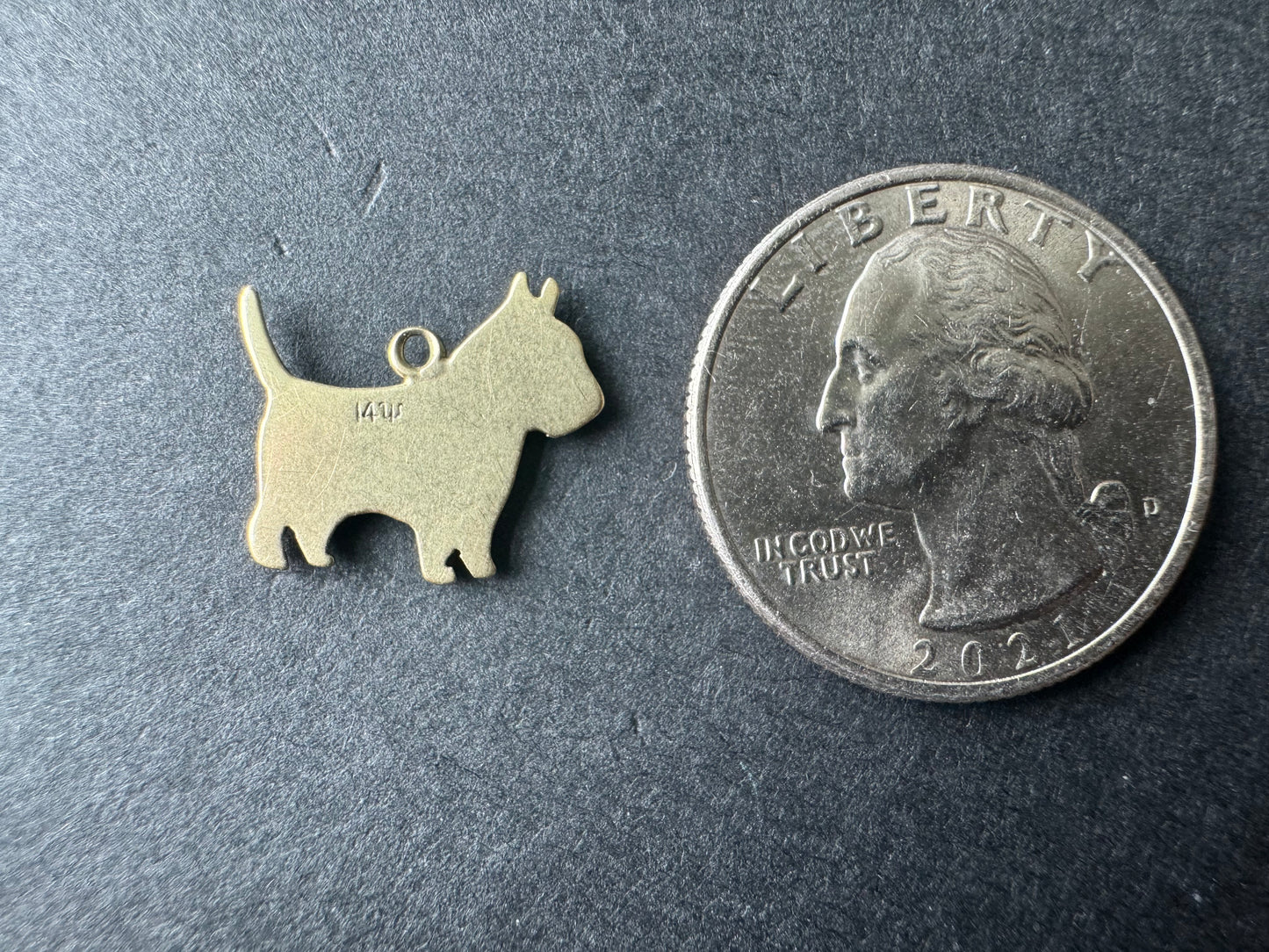 Gold Scottie Charm