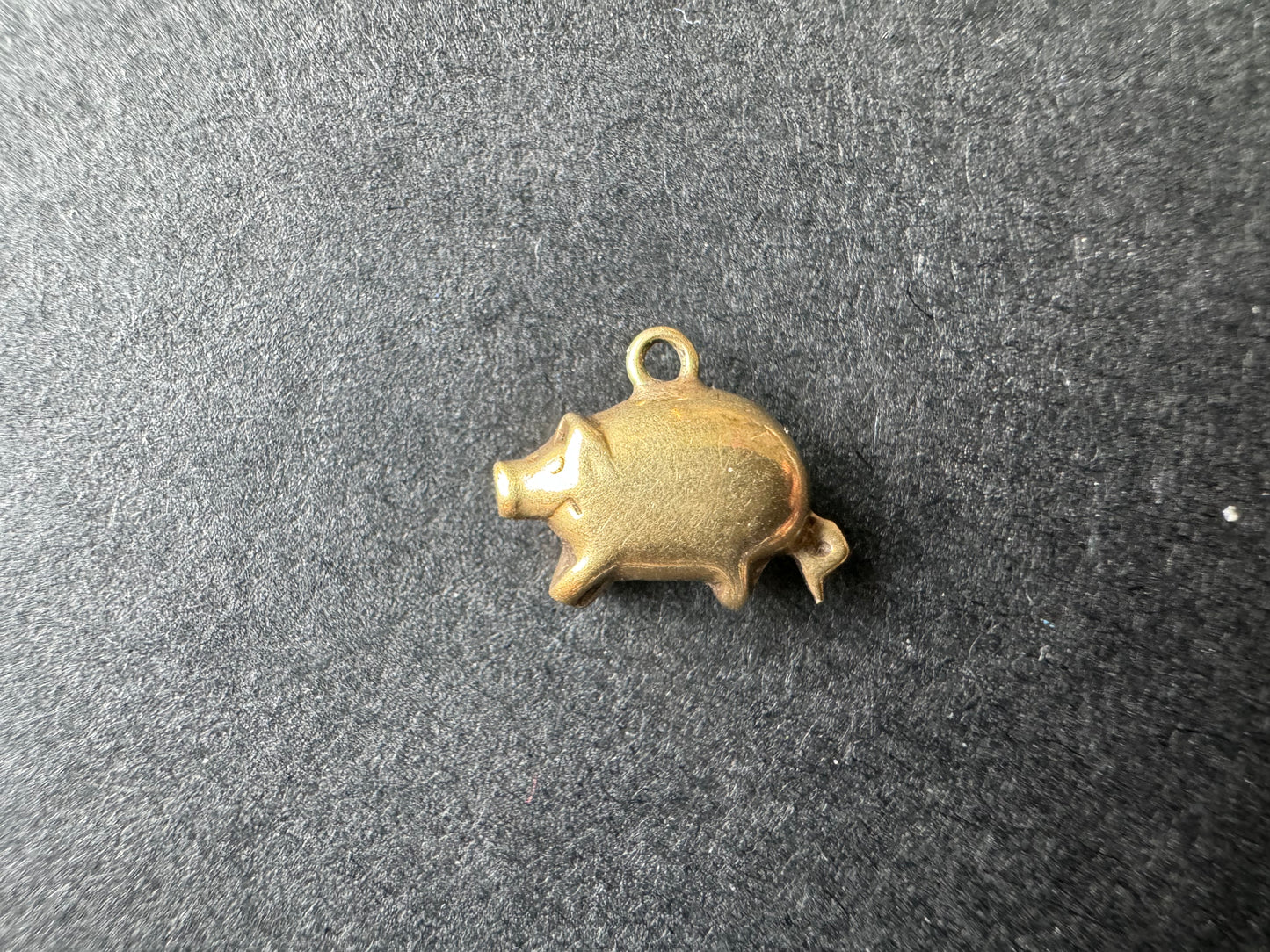 Tiny Gold Pig Charm